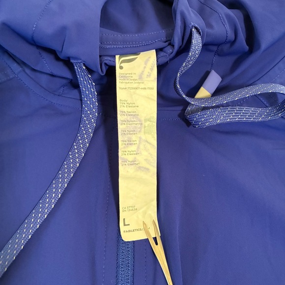 Fabletics Womens Royal Blue Full Zip Hooded Windbreaker Jacket JT2356907 Large - Picture 5 of 8